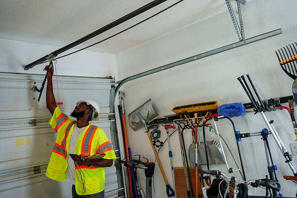 Professional Garage Door Panel Replacement technician working in Sterling County County, TX
